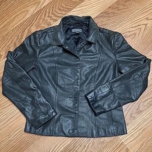 Y2K Vintage CLASSIQUES ENTIER Leather Jacket In Black Size Medium